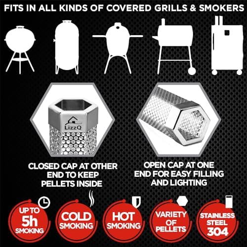 LIZZQ Premium Pellet Smoker Tube 12 inches - 5 Hours of Billowing Smoke - Image 5