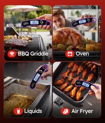 Meat Thermometer Digital, Food Thermometer for Cooking, Purple - Image 7