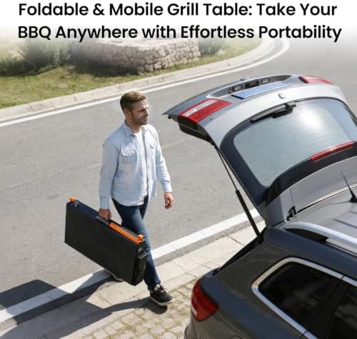 Folding Grill Table for Blackstone 17" & 22" Griddle, Portable Grill Cart - Image 4