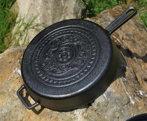 ESTAS 11 Inch Cast Iron Skillet – Pre-Seasoned Large Cast Iron Frying Pan for Searing, Roasting & Baking – Oven, Stovetop, Grill & Campfire Use – Includes 5.5 Inch Cast Iron Mini Skillet - Image 5