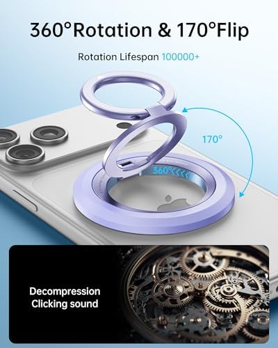 SYNCWIRE Magnetic Phone Ring Holder, for MagSafe Phone Grip Stand Kickstand - Image 2