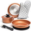 Moss & Stone 7-Piece Nonstick Pots and Pans Set, Removable Handle Cookware by Mossstone