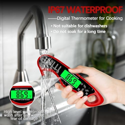 Cooking Thermometer，IP67 Waterproof Meat Thermometer Digital - Image 6