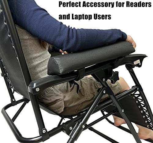 Arm Rest Pads for Zero Gravity Chair, Zero Gravity Chair Cushion with Long Adhesive Strips, Comfort Folding Antigravity Recliners Lawn Camping Patio Lounge Office Chairs Armrest Padding In Pair - Image 2