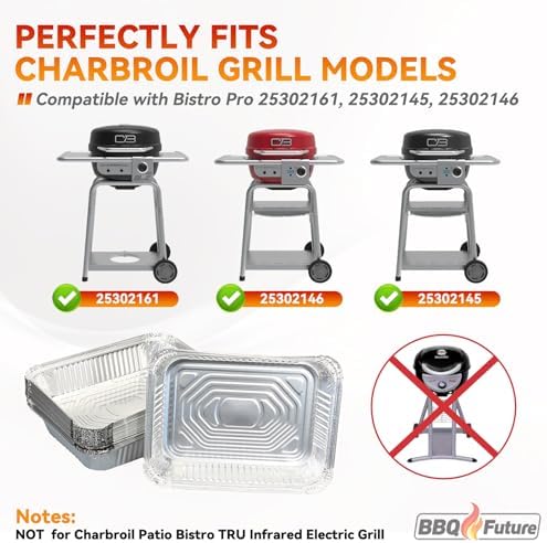 Grill Drip Pans for Charbroil Bistro Pro 25302161 25302145 25302146 Grill - Image 3