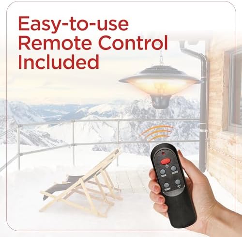 BLACK+DECKER Ceiling Mounted Outdoor Patio Heater, BHOC05, Black - Image 3