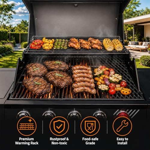 DGH474CRP Elevated Warming Rack for Dyna-Glo 5-Burner Griddle Warming Rack - Image 6