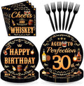96Pcs Whiskey 30th Birthday Party Decorations, Serves 24 by Greencian