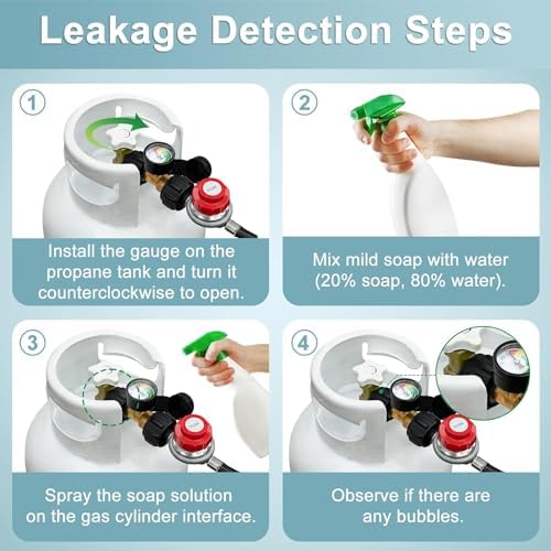 SHINESTAR 12FT Stainless Steel Braided Propane Regulator with Hose & Gauge - Image 7