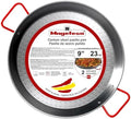 Magefesa 9-Inch Carbon Steel Paella Pan – 23 cm - 1 Serving, Lightweight with Dimpled Surface, Ideal for Traditional Valencian Paella by Magefesa