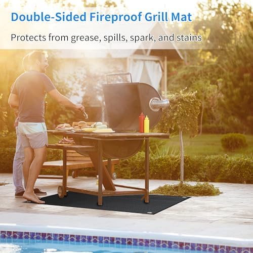 Under Grill Mat 48 x 30inch, Double-Sided Fireproof Under Grill Mats - Image 2