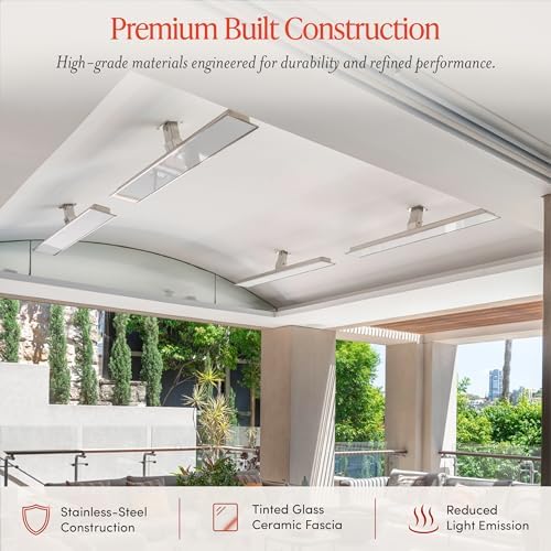 Bromic Platinum Smart Heat 3400W Electric Patio Heater - Radiant Infrared, 208V, White Finish - BH0320022 - Image 4