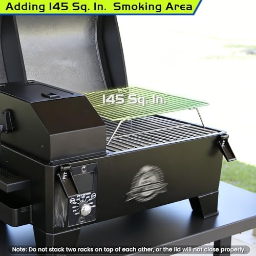 Jerky Racks for Traeger Ranger Smoker Scout Grill Grates Replacement Parts Cooking Grid for Pit Boss 150 Series PB150 150PPS Z Grills 220A Tabletop Stainless Steel Smoking Warming Rack Shelf Accessory - Image 4