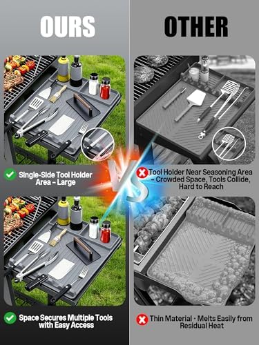 2PCS Rollable Silicone Grill Mat for Flat Top Grill Accessories - Image 2