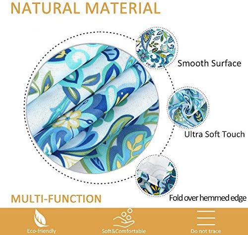ColorBird Modern Paisley Flower Outdoor Tablecloth Water Resistant Spillproof Polyester Fabric Table Cover with Zipper Umbrella Hole for Patio Garden Tabletop Decor, 60 x 84 Inch, Zippered, Paisley - Image 4