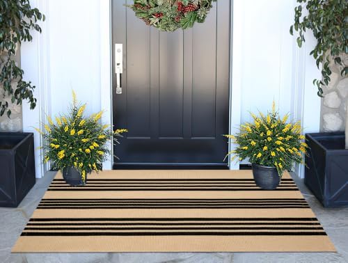 BUAGETUP Front Door Mat 24"x51",Striped Washable Front Porch Rug Fall Decor - Image 6