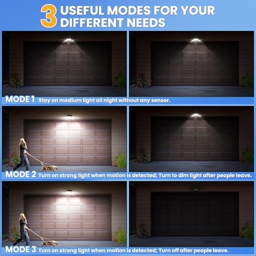 [10 Packs] Solar Motion Sensor Outdoor Lights, Super Bright Solar Lights Outdoor Waterproof, 3 Lighting Modes Security Wall Light for Outside Walking Dog Fence Backyard Deck Garden Door Step Garage - Image 3