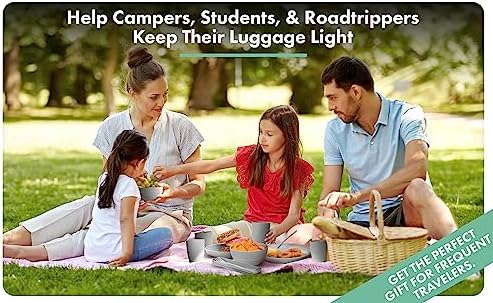 FOODLE Wheat Straw Dinnerware Set - RV, Camping, Picnic Plates Cups & Bowls - Image 5