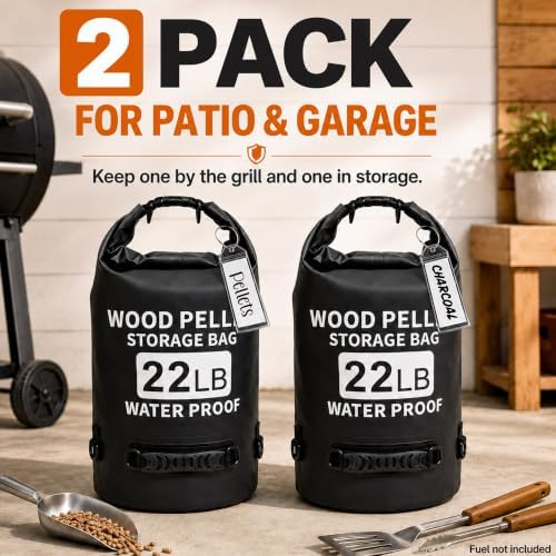 Wood Pellet Storage Containers 2 Pack 22LB Waterproof Pellet Storage Bag - Image 3