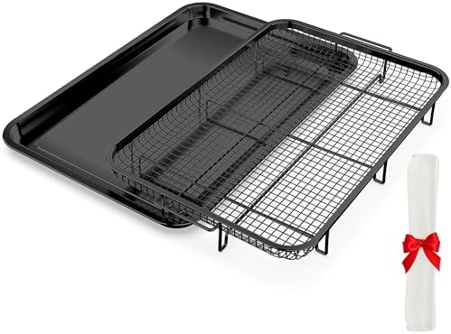 OPENICE Large Air Fryer Basket for Oven with 30 PCS Parchment Paper, Black by OPENICE
