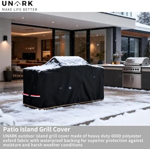 98 Inch Extra Large Grill Cover Kitchen Island Cover Large Island Grill Cover for Outdoor Grill Outdoor Kitchen Cover Heavy Duty Waterproof 98" L x 42" W x 48" H, Black - Image 3