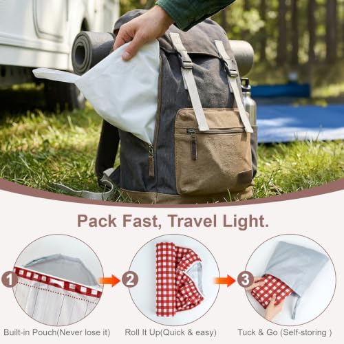 Picnic Table Cover with Bench Covers Camping Tablecloth Set with Pocket - Image 5