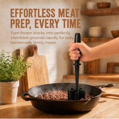 Meat Chopper, 5 Blades Heat Resistant Meat Masher for Ground Beef - Image 4