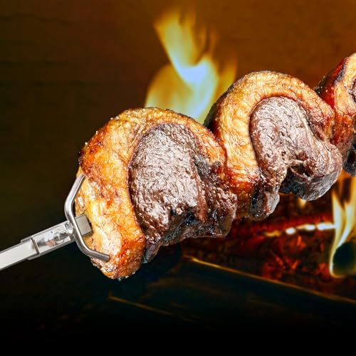 Onlyfire 6104 Chromed Heavy Duty BBQ Rotisserie Meat Fork (1 Pair), Only Fits 5/16" Square Rotisserie Spit Rods (Pack of 2) - Image 6