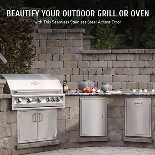 CO-Z Outdoor Kitchen Doors, Weatherproof 304 Stainless Steel Built in Single Access Doors for Outside Kitchen Commercial Grilling Grill BBQ Island Barbeque Station Storage Cabinet (17" x 24") - Image 7
