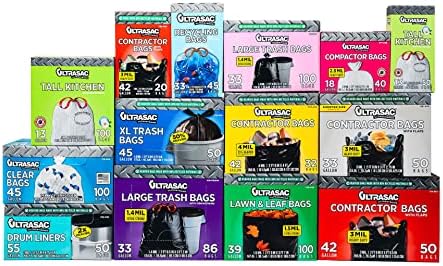Ultrasac - Recycling Bag,45 Gallon,1.1 Mil,40"x46",Clear,w/Ties,100 Count (Pack of 2) - Image 5