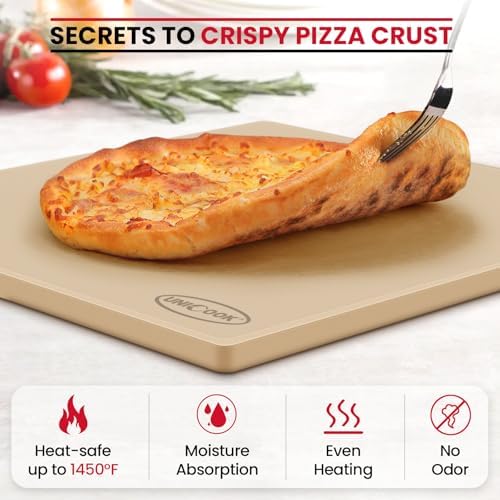 Unicook 18 x 18 Inch Extra Large Pizza Stone for Oven and Grill, 12.2 Lbs - Image 6
