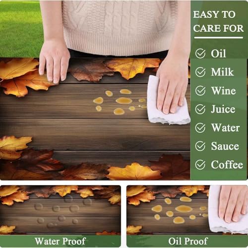 CAPSCEOLL Fitted Picnic Table Cover with Bench Covers 5ft - Brown Wood - Image 3