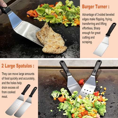 N NOBLE FAMILY 38PCS Griddle Accessories Kit, Professional Grill Tools Set - Image 4