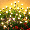 4 Pack Solar Garden Lights 32 LED, Solar Lights Outdoor Waterproof IP65, Decorative Garden Lights Solar Powered for Yard Patio Pathway Decor, Outside Fairy Firefly Lights Garden Gifts by Cnuoky