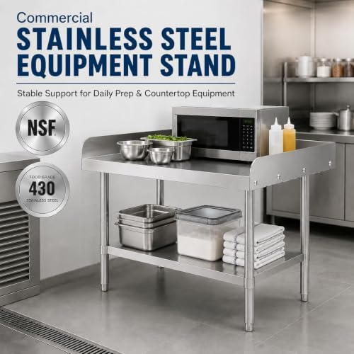 Stainless Steel Equipment Stand, 24 x 24 x 26 Inch Work Table - Image 3