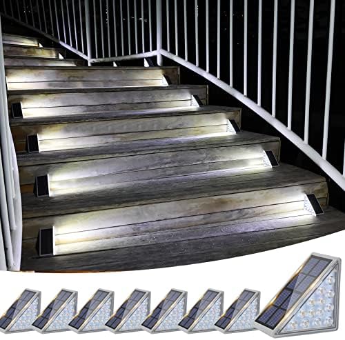 VOLISUN Solar Stair Lights 8 Pack, Solar Step Lights Waterproof IP67 by VOLISUN