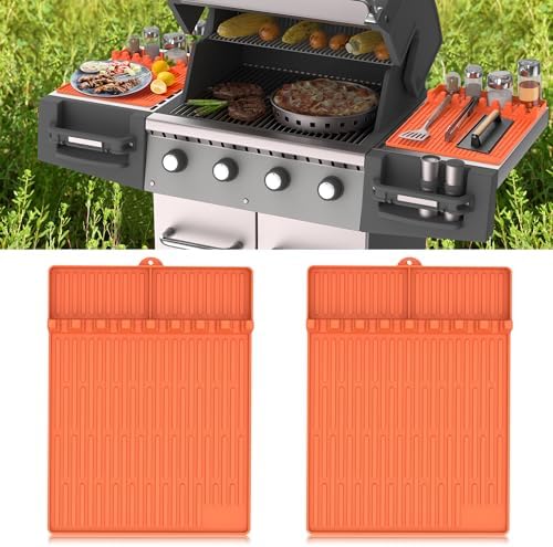 Silicone Grill Mat for Blackstone Griddle Accessories, 8-Slot Tool Mat by Uozuke