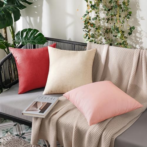 MIULEE Decorative Outdoor Pillow Covers Lumbar Waterproof 12x20 Light Pink - Image 4