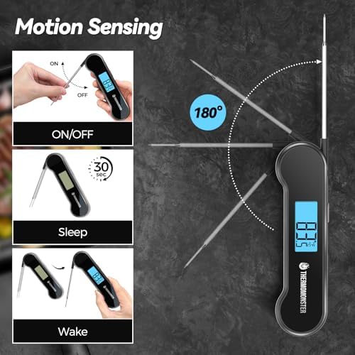 0.5 Sec Instant Read Meat Thermometer Digital for Cooking, Black - Image 6