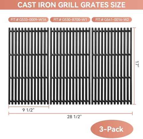 463242715 Cast Iron Grill Grates for Charbroil TRU Infrared Grill, 3 Pack - Image 3
