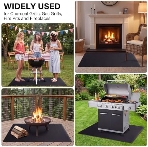 Grill Mats,Double Anti Slip BBQ Floor Mats for Outdoor Grill Deck Protect - Image 7