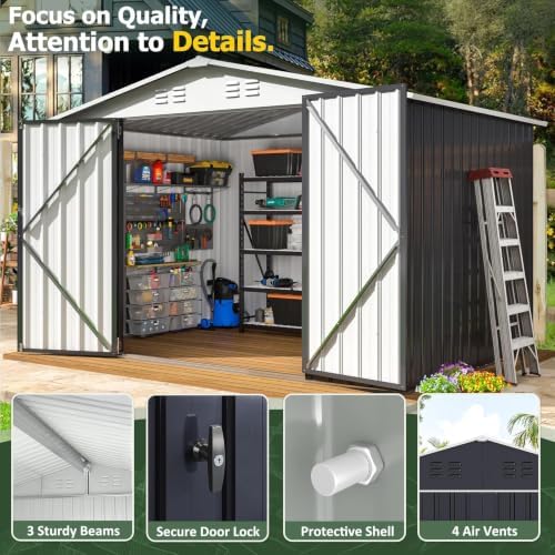 Polar Aurora 6x8 FT Outdoor Storage Shed - Image 5