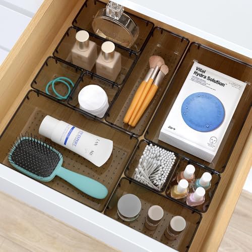 13 PCS Plastic Drawer Organizers Set, 4 Size Desk Drawer Organizer Trays - Image 5