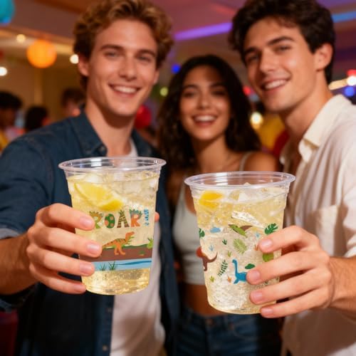 Dinosaur Disposable Cups for Dino Birthday Party Supplies Decorations - Image 2