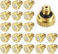 M METERXITY 20-Pack Brass Misting Nozzles, 0.008inch/0.2mm Orifice Heavy Duty 10/24 UNC Screw Thread Misting Nozzle Plug for Outdoor Spray Cooling System/Patio Mist System/Dust Control by MMETERXITY