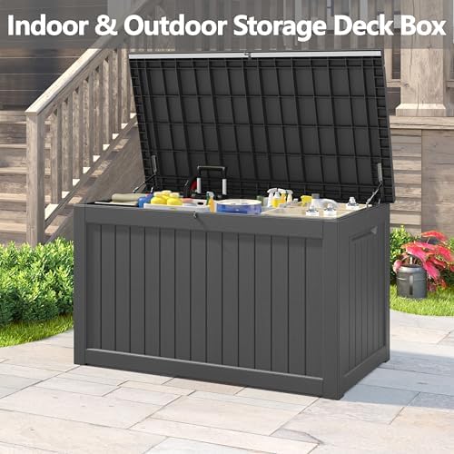 KAMABOKO 280 Gallon Outdoor Storage Box Waterproof Deck Box for Patio - Image 6