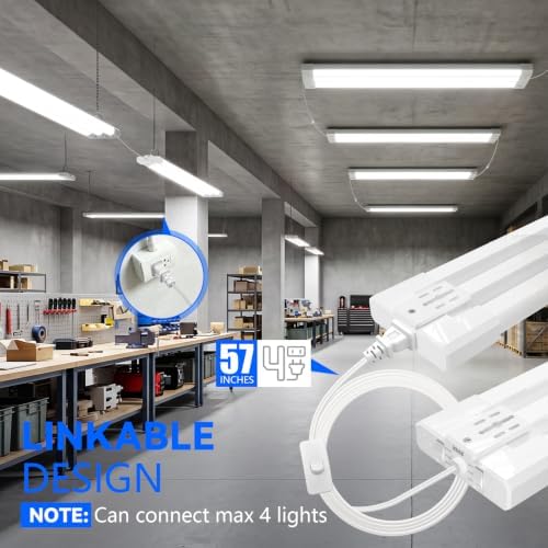 JESLED LED Shop Lights 4FT, 3CCT Selectable 50W 7500LM, Linkable, ETL - Image 5