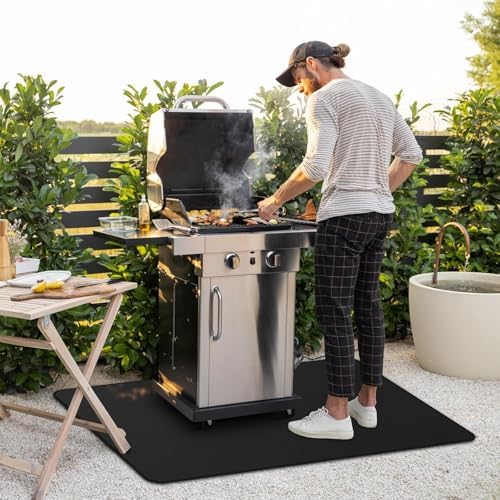 48"×36" Under Grill Mats for Outdoor Grill,Deck,Patio,Porch and BBQ Mat, Fireproof Oil and Waterproof Protective Mat, Outdoor BBQ Fire Pit Fireplace Mat, Non-Slip - Image 2