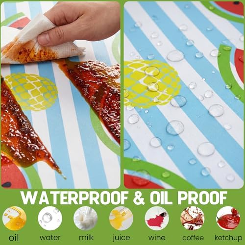 Picnic Table Cover with Bench Covers Waterproof Elastic Rectangle Tablecloth Camper Essentials Supplies Rv Car Travel Gear Must Haves Accessories Fitted Table Cloth Outdoor Road Trip Camping Gifts 6ft - Image 4