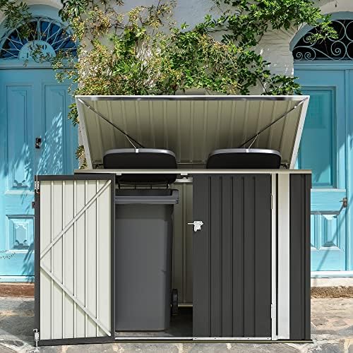 Greesum 5.8x3.3 FT Outdoor Storage Shed, Black - Image 2